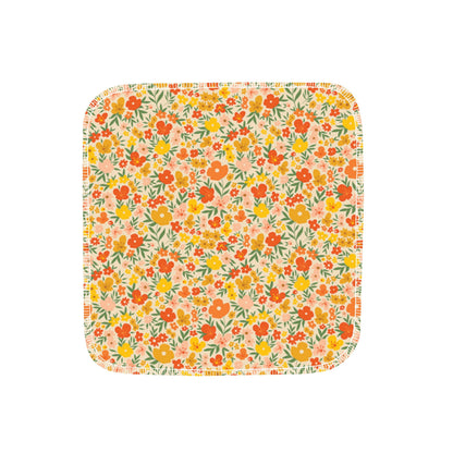 Reusable flannel paper towels in Retro Golden Florals
