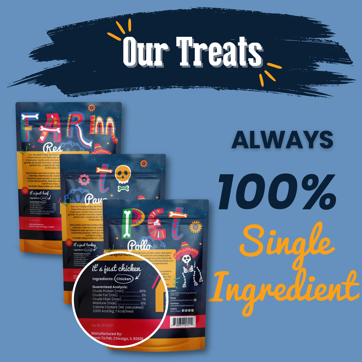 Premios Para Perros Fiesta Pack | Dog Treat Variety Bundle by Farm To Pet