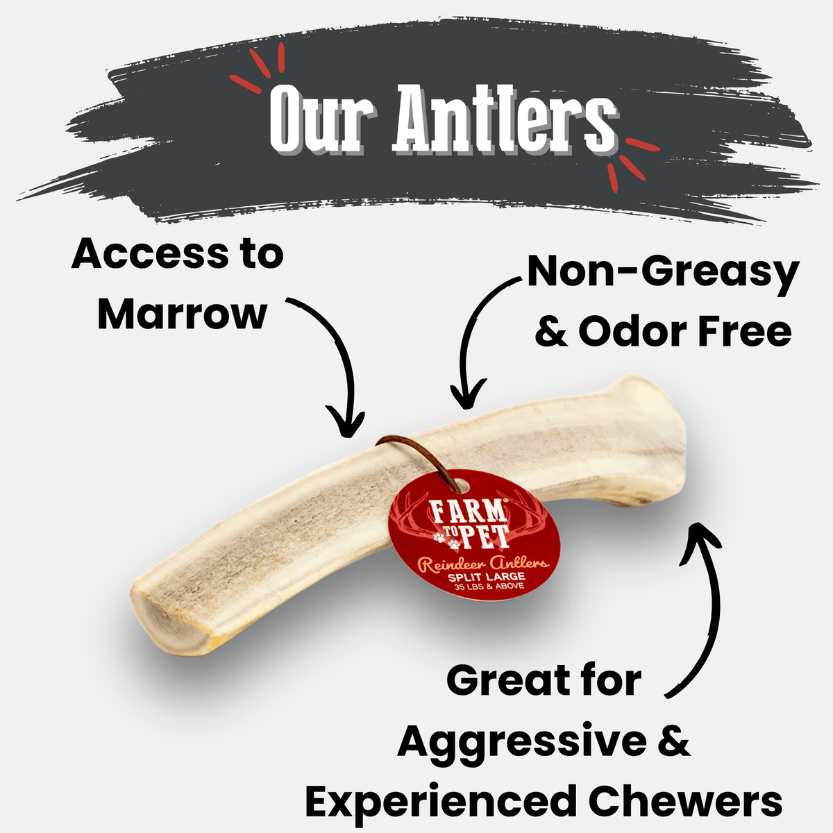 Reindeer Antler Dog Chews | Organic Chews for Dogs by Farm To Pet
