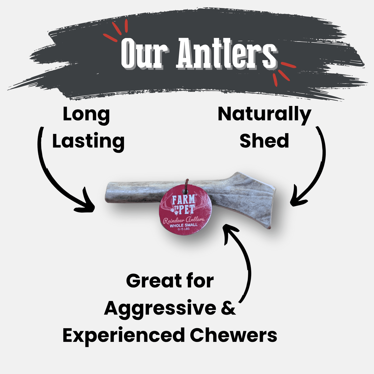Reindeer Antler Dog Chews | Organic Chews for Dogs by Farm To Pet