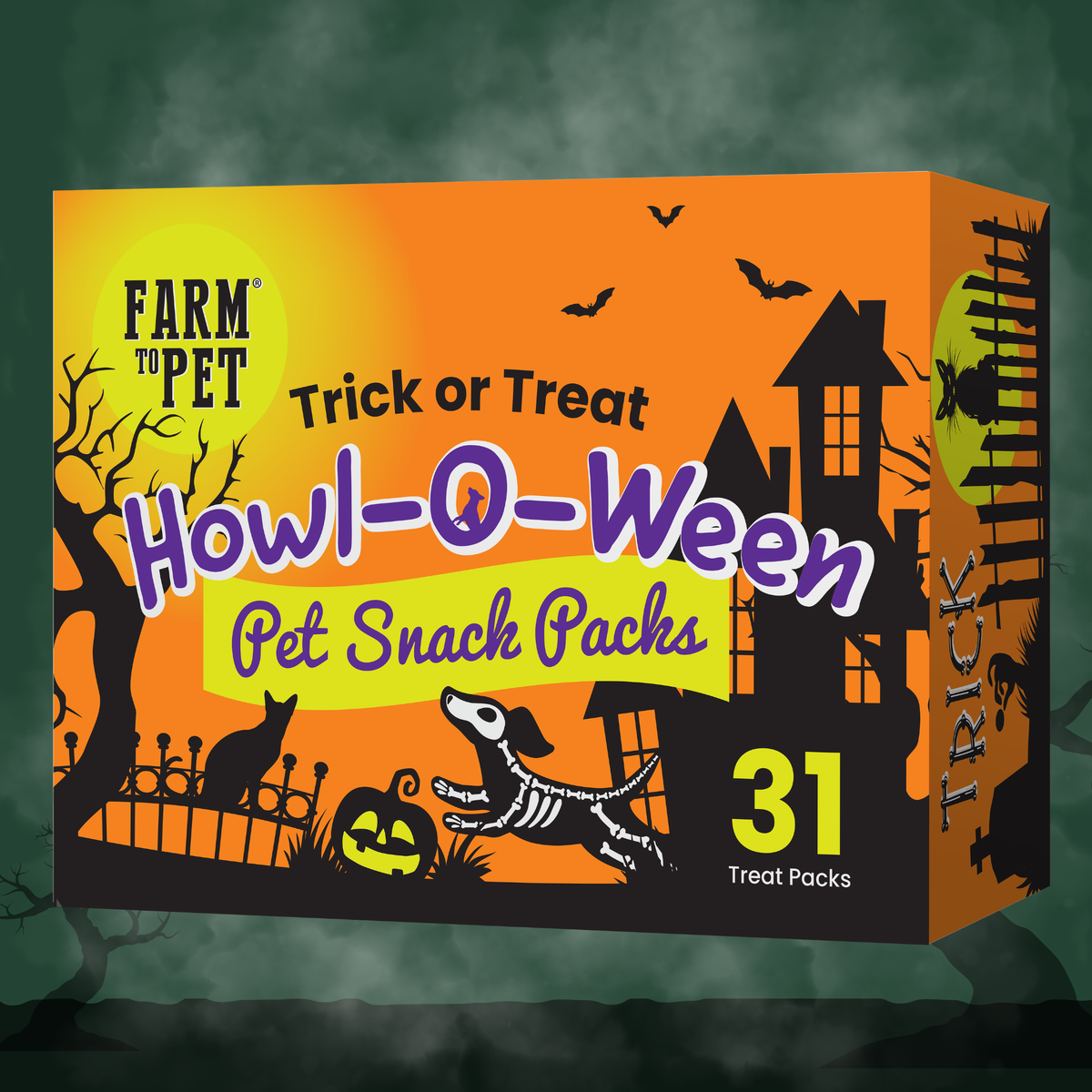 Halloween 31 Snack Pack Dog Treat Box by Farm To Pet
