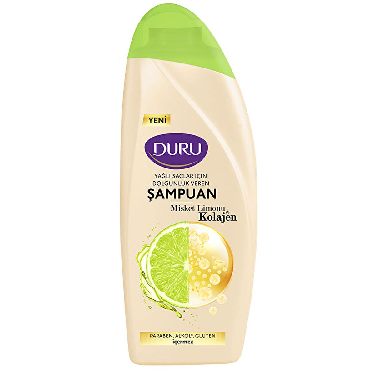 Duru Collagen & Lime Shampoo - 16.9 fl oz - Volumizing, Nourishing, and Refreshing Hair Cleanse by Beauty Care Bag