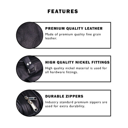 The Dark Knight Traveler + FREE Toiletry Bag by Classy Leather Bags