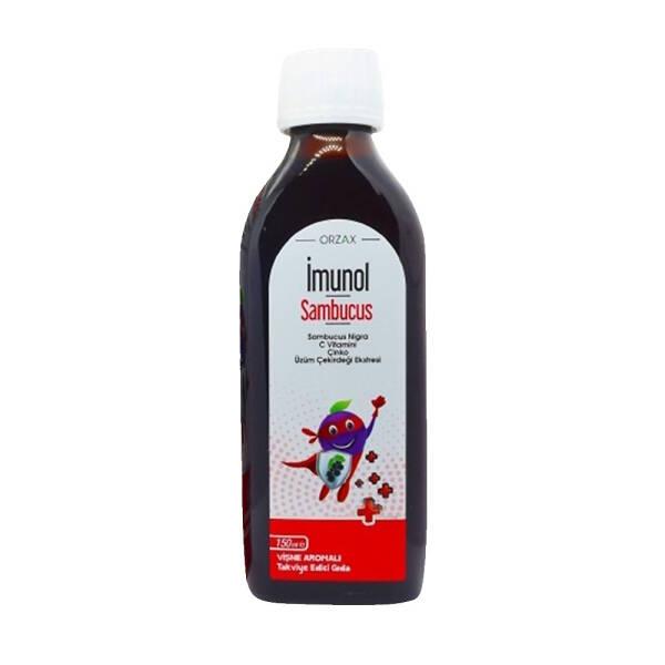 Orzax Imunol Sambucus: Elderberry Vitamin C & Zinc Supplement for Kids & Adults - Cherry Flavored Immune Support & Antioxidant Booster by Beauty Care Bag