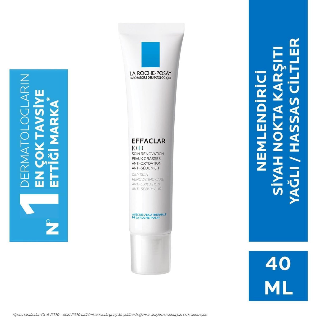 La Roche Posay Effaclar K+ sebum control moisturizer for oily skin