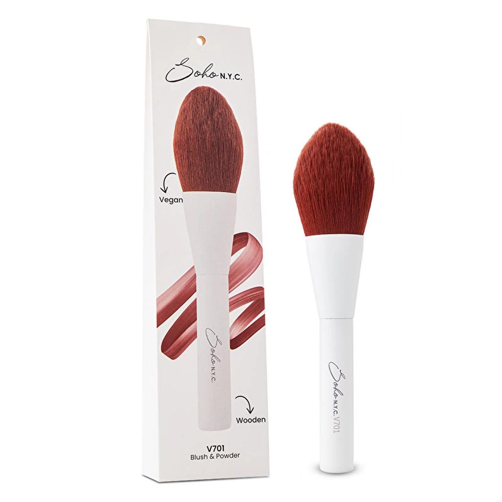 Soho N.Y.C. Vegan Flat Powder & Blush Brush V701 by Beauty Care Bag