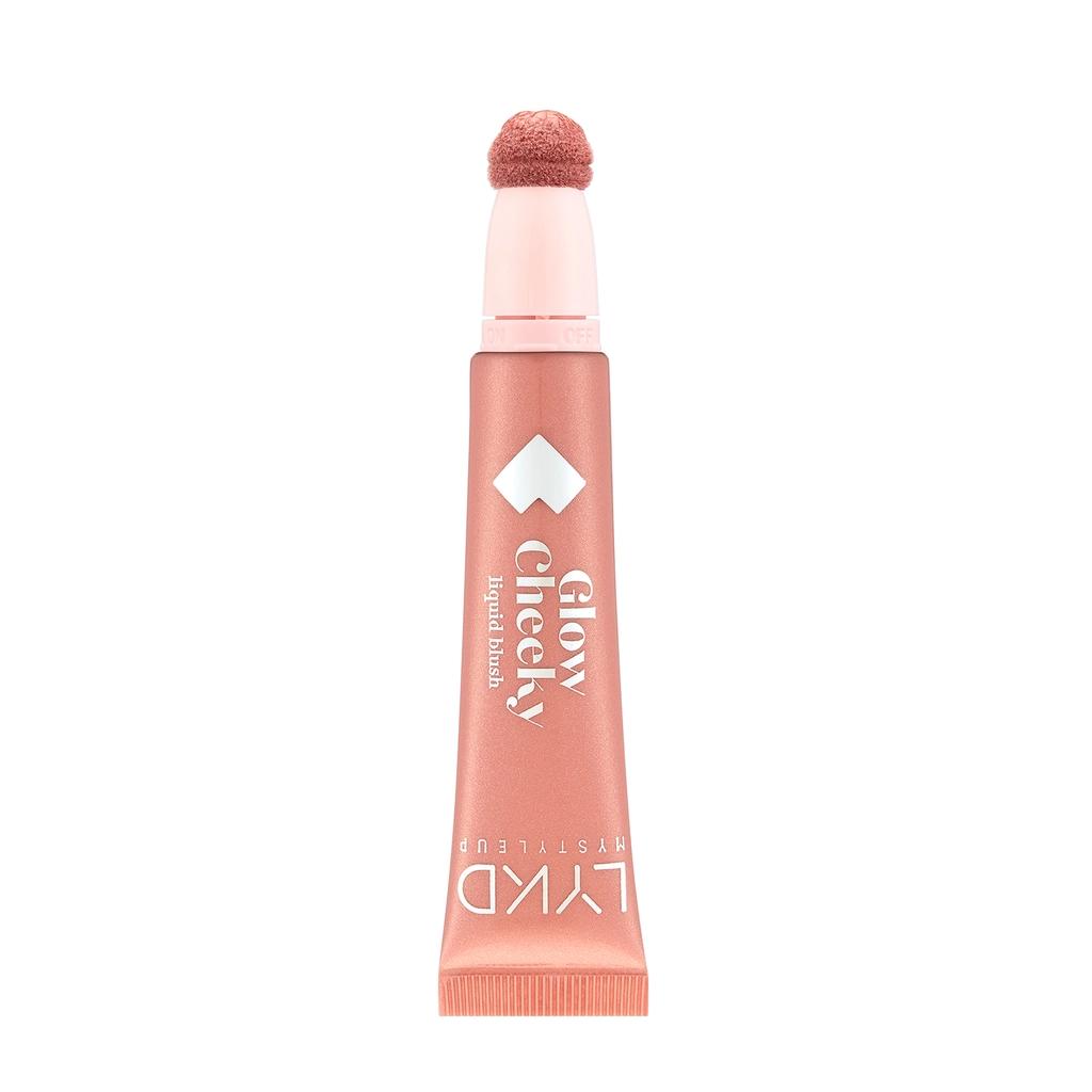 LYKD Glow Cheeky Blush Radiant Peach Powder for a Warm Glow by Beauty Care Bag