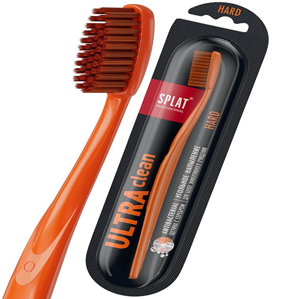 Splat Ultra Clean Hard Toothbrush for Deep Cleaning by Beauty Care Bag