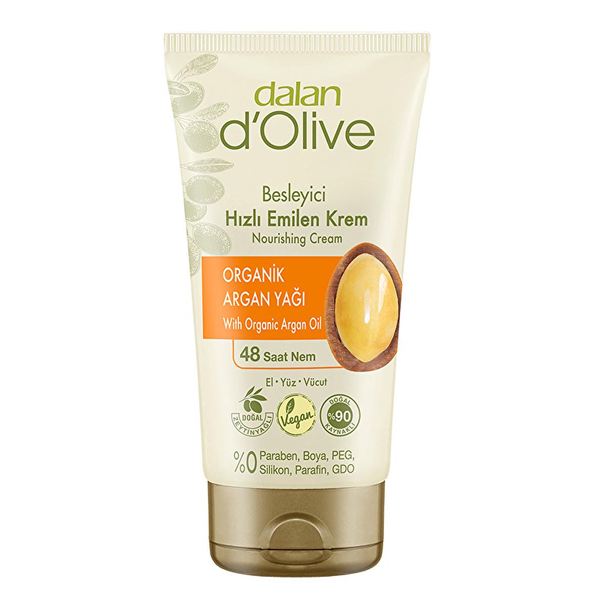 Dalan D'Olive Organic Argan Oil Moisturizing Cream - Non-Greasy, 48hr Hydration - Perfect for Sensitive Skin & Natural Skincare Enthusiasts by Beauty Care Bag
