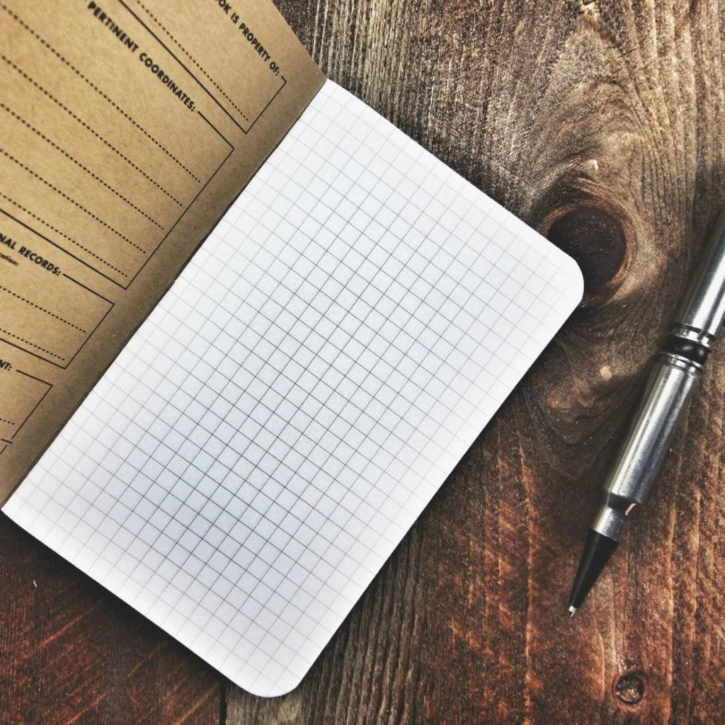 Field Notes Notebook Graph Paper by Recycled Firefighter