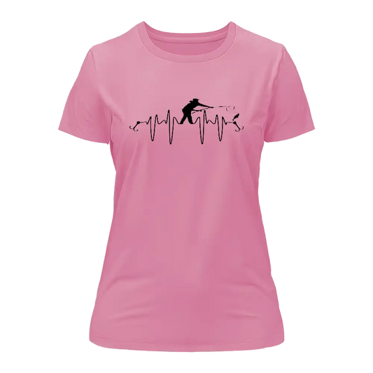 Fishing Heart Beat T-Shirt for Women by Outdoorzees