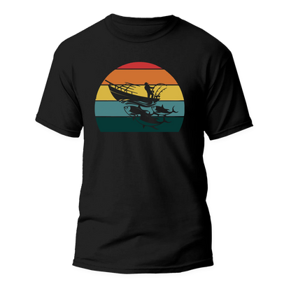 Fishing Boat Man T-Shirt by Outdoorzees
