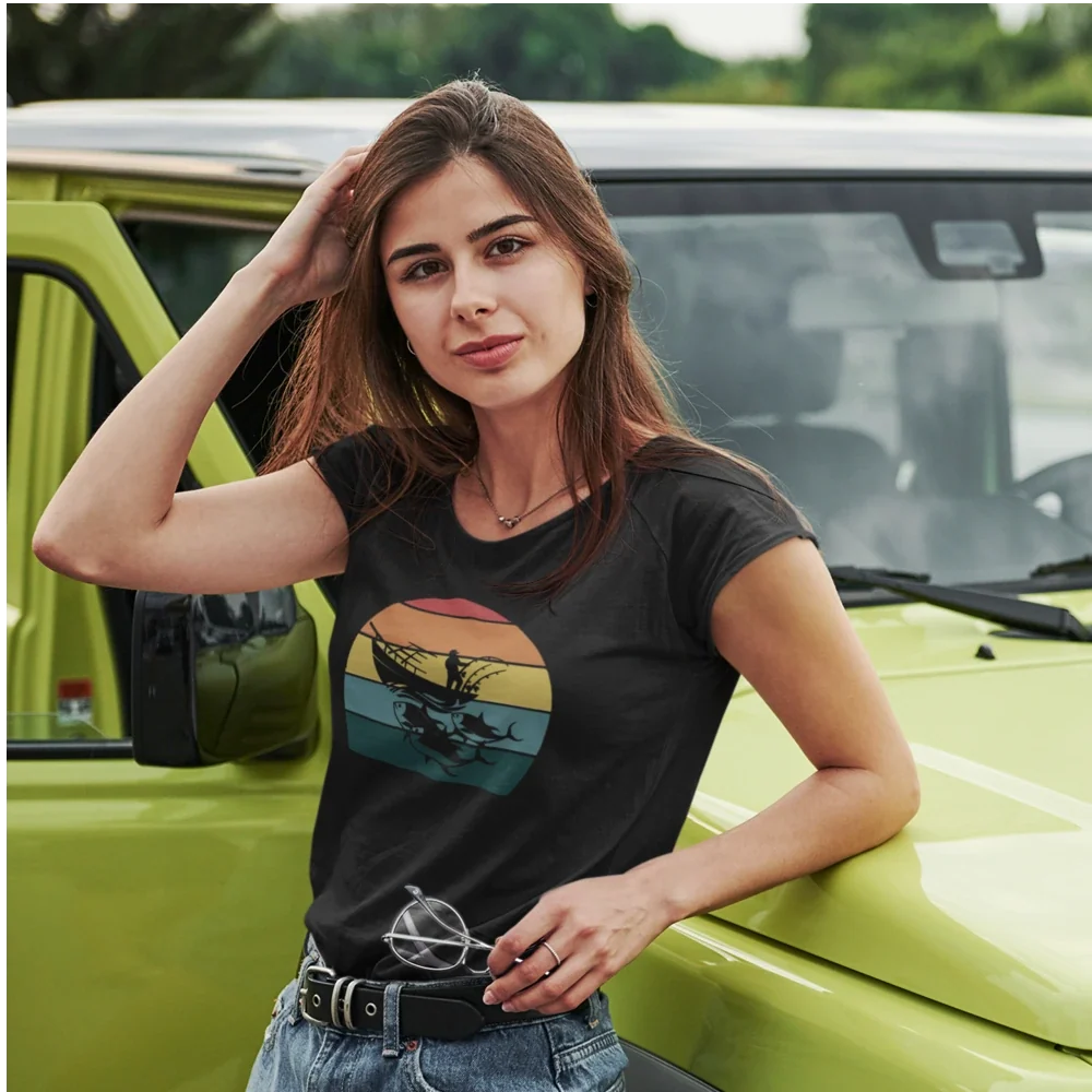 Fishing Boat T-Shirt for Women by Outdoorzees