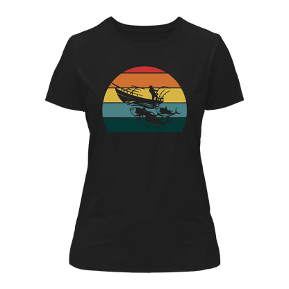 Fishing Boat T-Shirt for Women by Outdoorzees