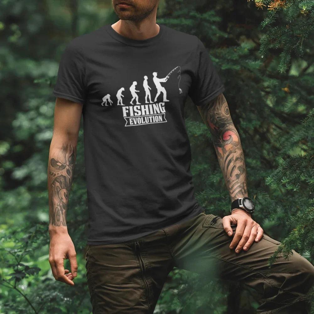 Fishing Evolution Man T-Shirt by Outdoorzees