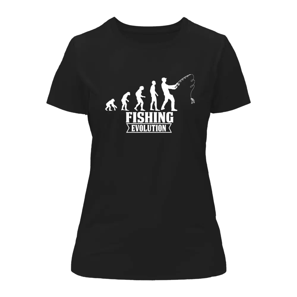 Fishing Evolution T-Shirt for Women by Outdoorzees