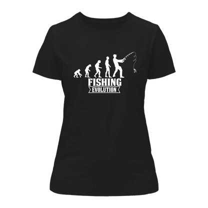 Fishing Evolution T-Shirt for Women by Outdoorzees