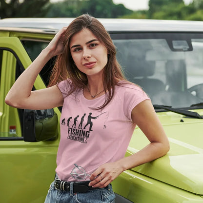Fishing Evolution T-Shirt for Women by Outdoorzees