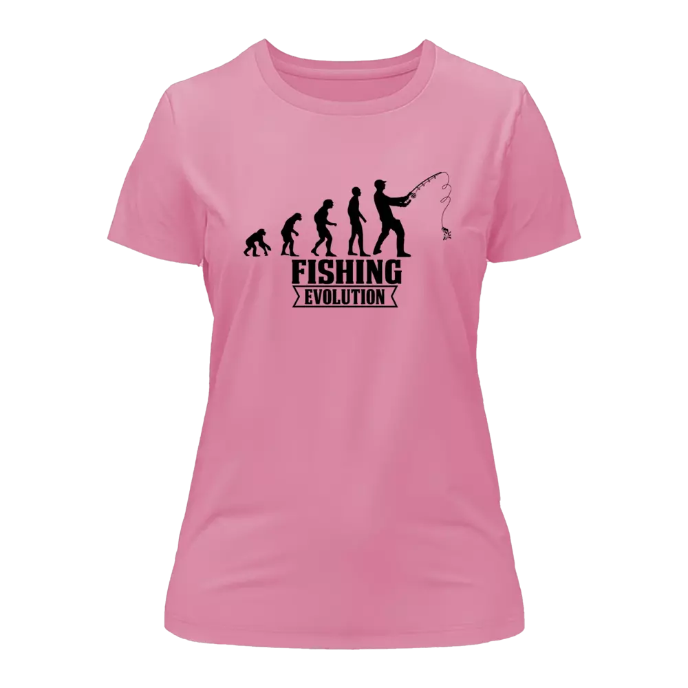 Fishing Evolution T-Shirt for Women by Outdoorzees