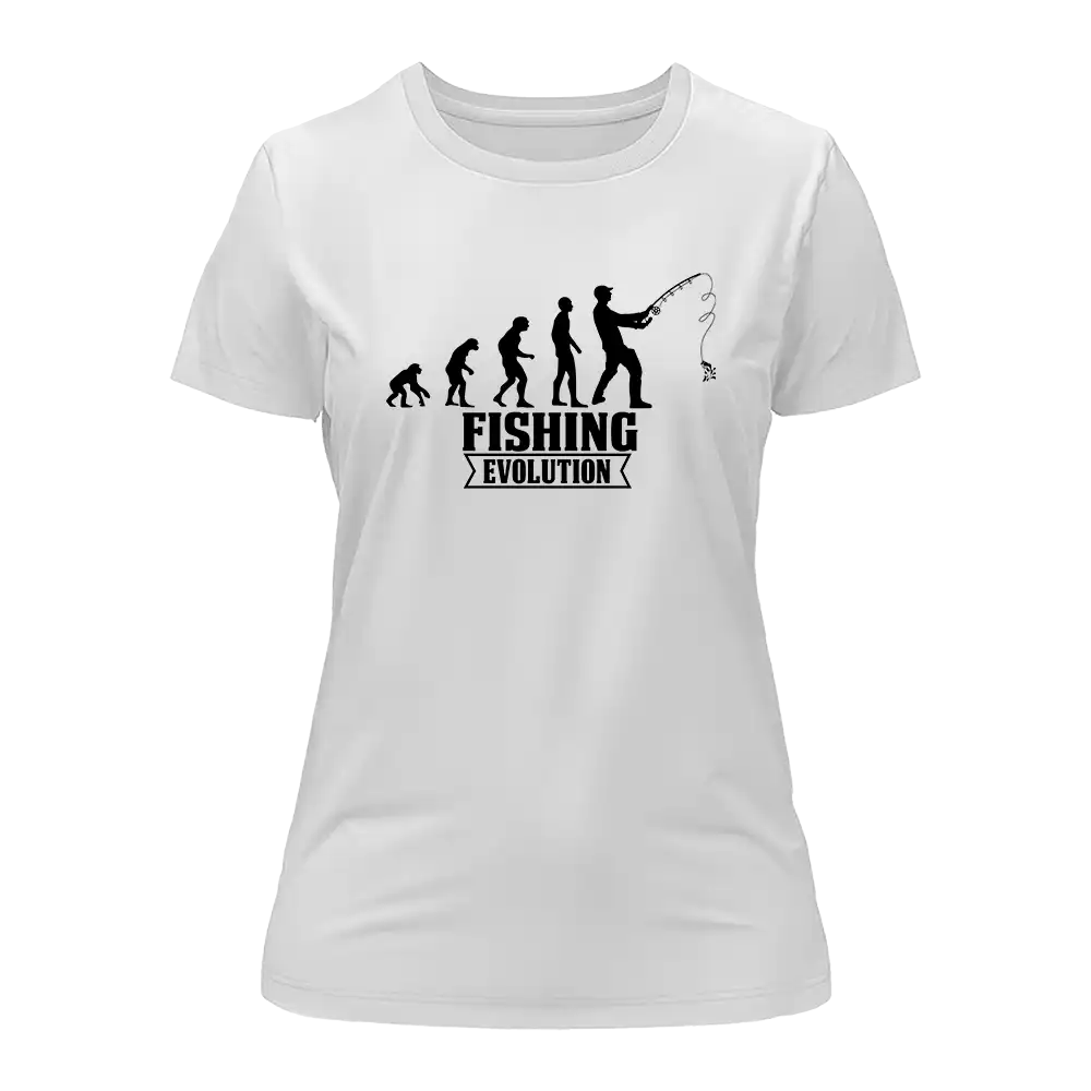 Fishing Evolution T-Shirt for Women by Outdoorzees