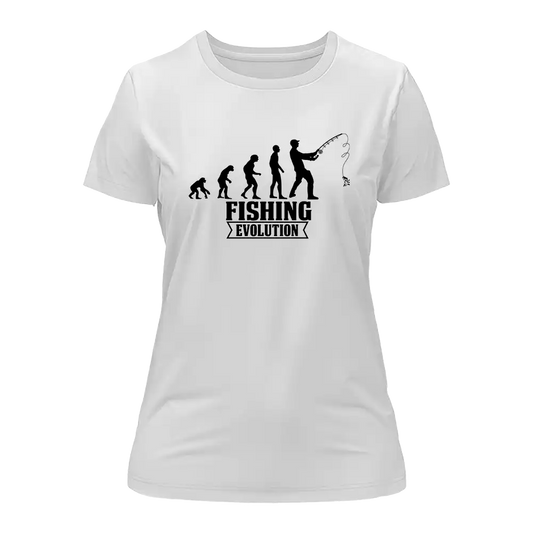 Fishing Evolution T-Shirt for Women by Outdoorzees