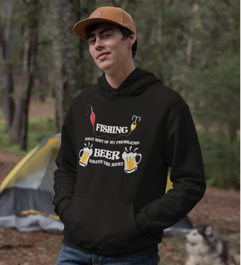 Fishing Solves All My Problem Unisex Hoodie by Outdoorzees