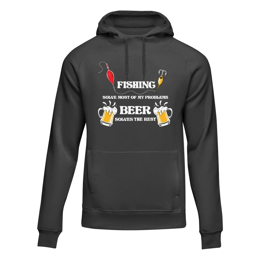 Fishing Solves All My Problem Unisex Hoodie by Outdoorzees