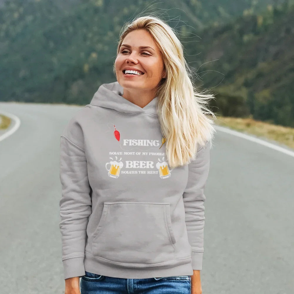 Fishing Solves All My Problem Unisex Hoodie by Outdoorzees