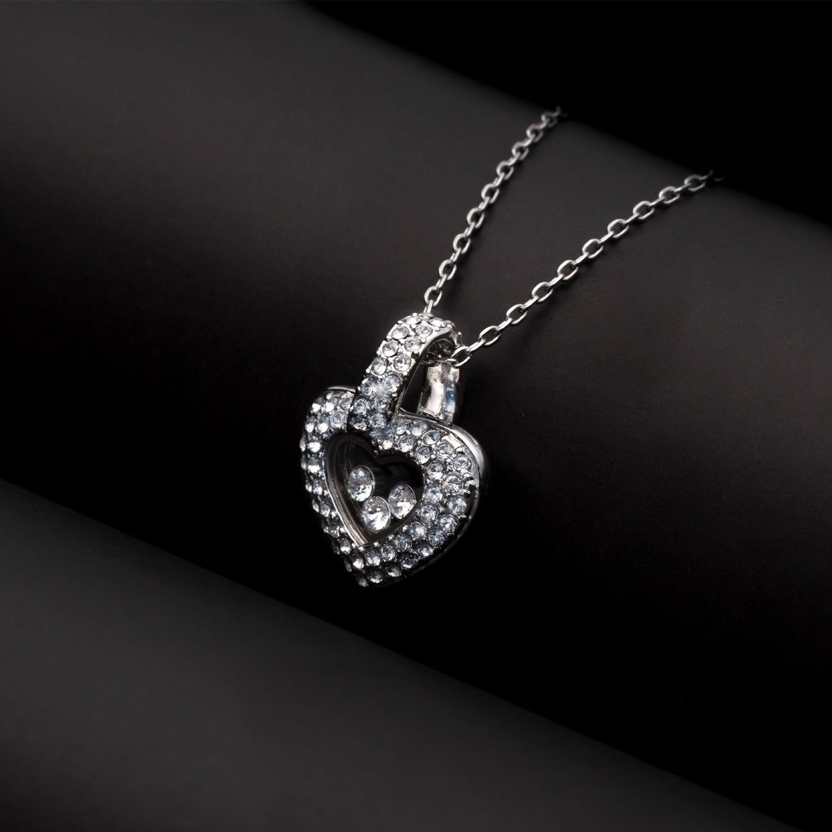 Daughter-In-Law Heart Necklace | Tryndi Floating Heart Design with Authentic Swarovski Crystals by the misfit market