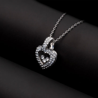 Daughter-In-Law Heart Necklace | Tryndi Floating Heart Design with Authentic Swarovski Crystals by the misfit market