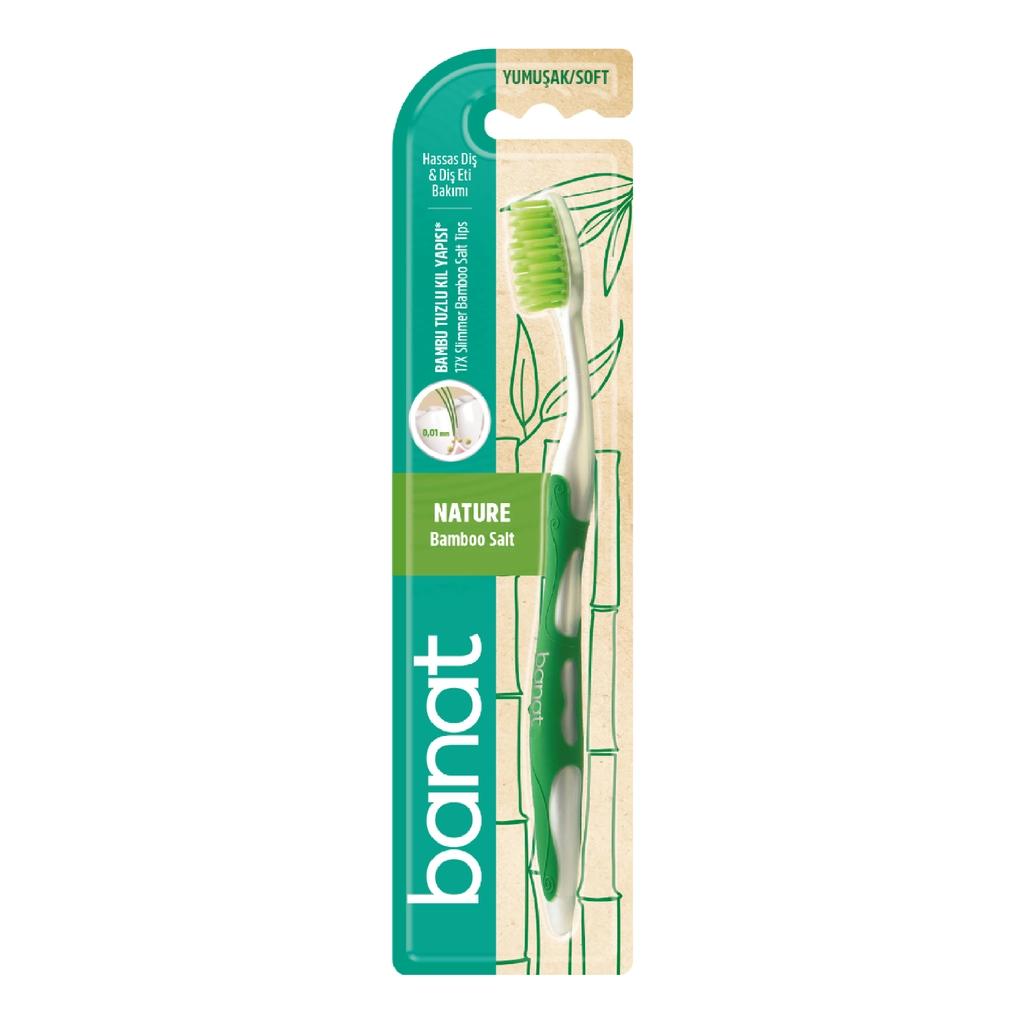 Banat Bamboo Salt Soft Toothbrush for Gentle Care, 1 Count by Beauty Care Bag