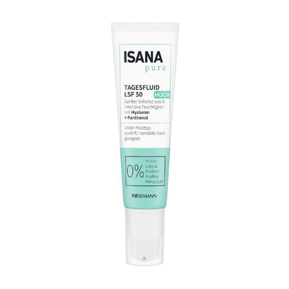 Isana Pure SPF 50 Day Cream for Hydrated Skin 50 ml by Beauty Care Bag