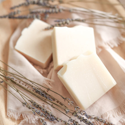 Fragrance Free Handmade Tallow + Goat Milk Soap Bar Trio by Pretty farm girl