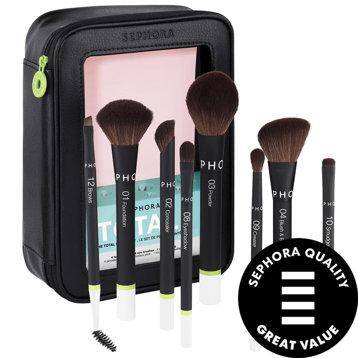 Sephora Collection Total Brush Set of 8 vegan makeup brushes