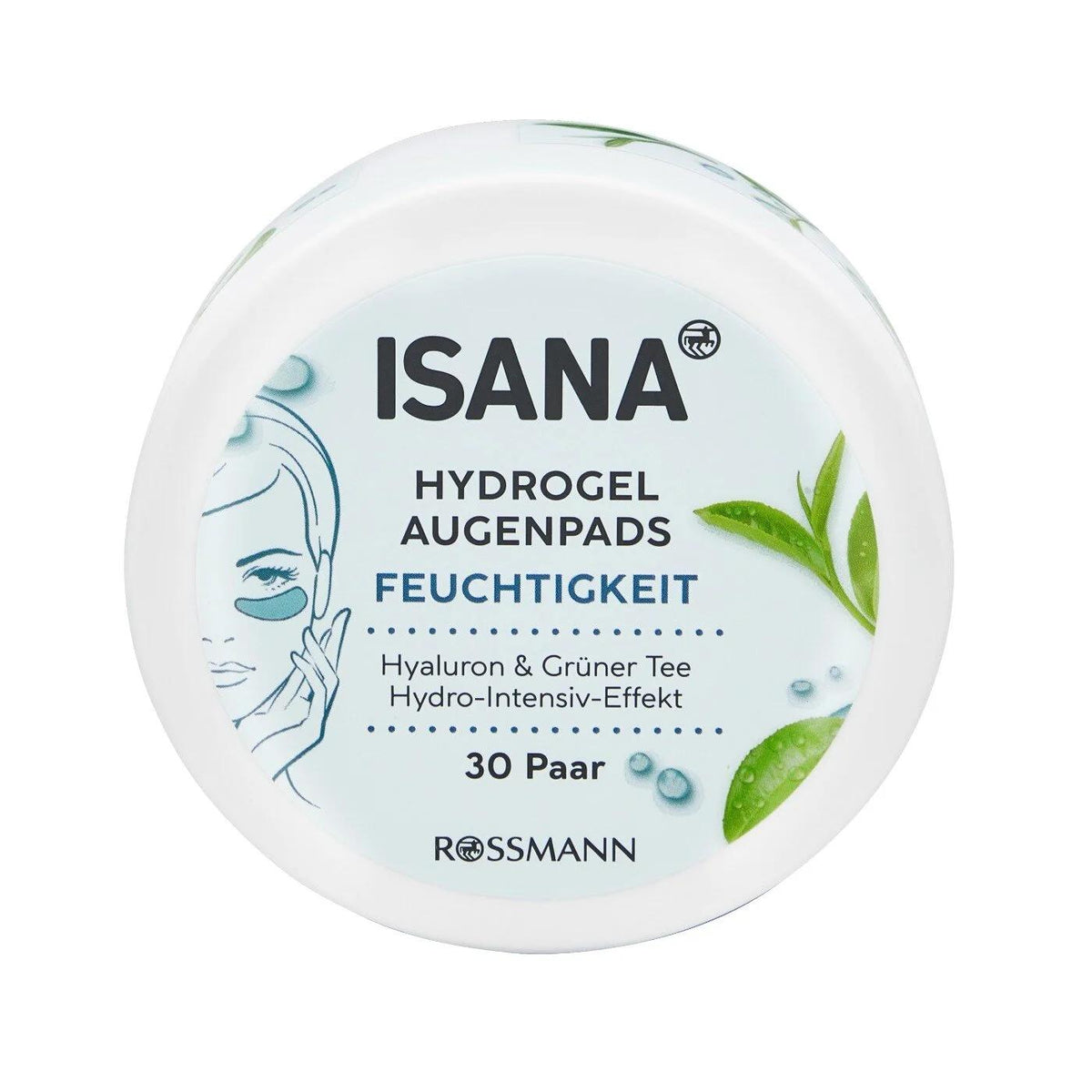 Isana Hydrogel Hyaluronic & Green Tea Eye Pads 30 Pairs by Beauty Care Bag