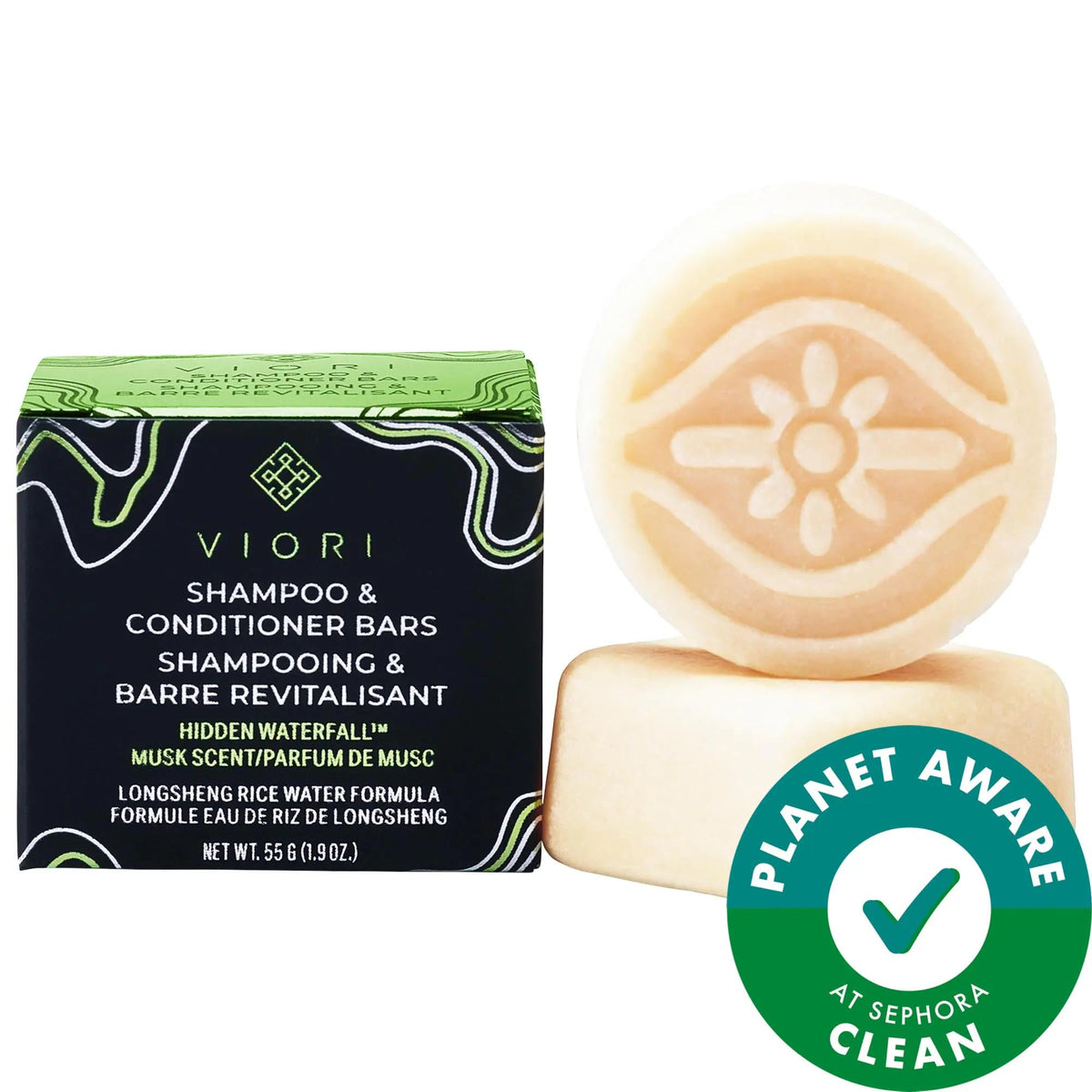 Viori mini Hidden Waterfall shampoo and conditioner bar set