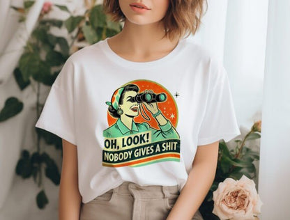 Funny Retro Woman unisex bamboo graphic T-shirt – view 2
