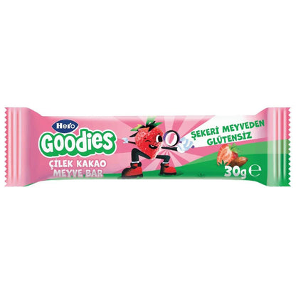 Hero Goodies Strawberry Cocoa Fruit Bar Healthy Snack 30g by Beauty Care Bag