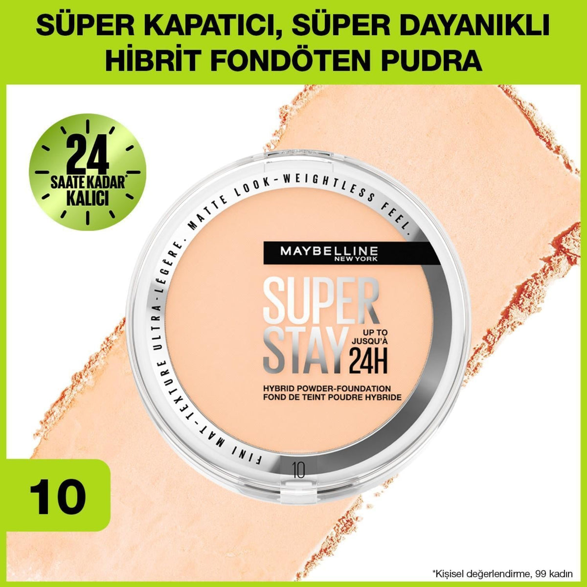 Maybelline Super Stay 24H Powder - Long-Lasting Matte Finish by Beauty Care Bag