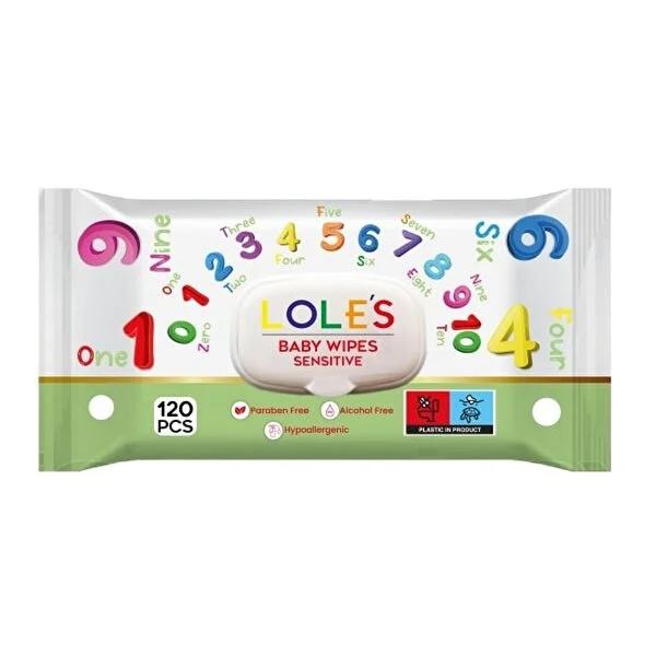 Lole's Sensitive Baby Wipes - Ultra Soft, Natural, Hypoallergenic, Alcohol & Paraben-Free - 120 Count by Beauty Care Bag