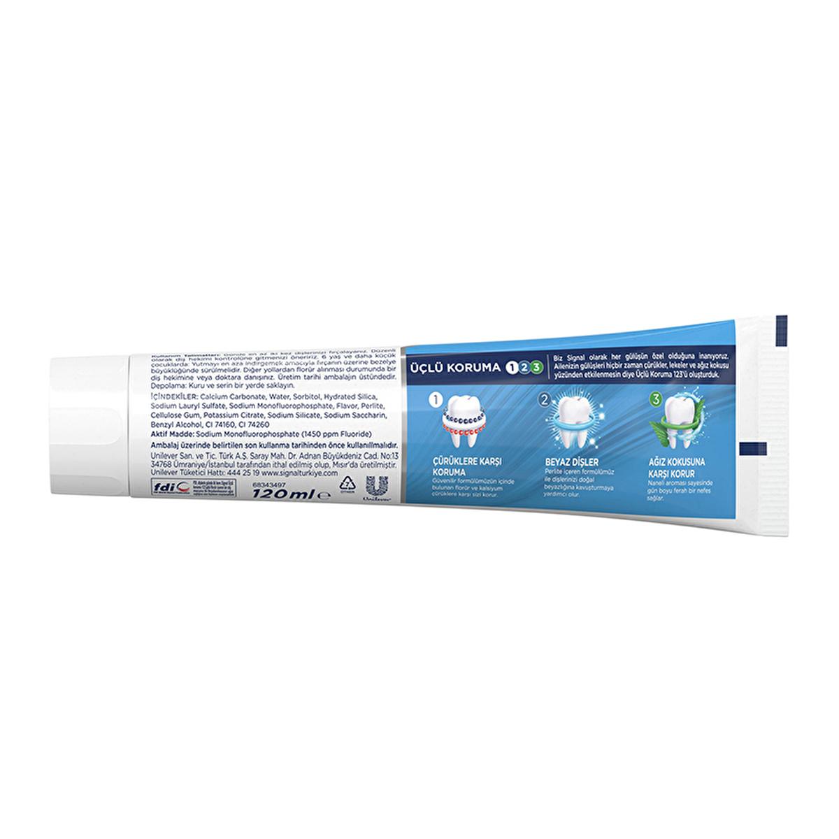 Signal Toothpaste Triple Protection with Fluoride & Calcium - 4.06 fl oz - Fresh Minty Flavor by Beauty Care Bag