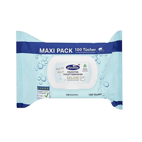 Alouette Fragrance-Free Wet Toilet Paper - Gentle, Biodegradable Flushable Wipes for Sensitive Skin (100 Count) by Beauty Care Bag