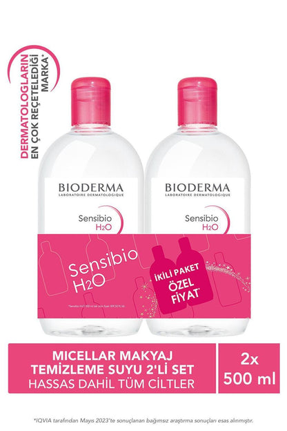 Bioderma Sensibio H2O micellar water, 2 x 500 ml