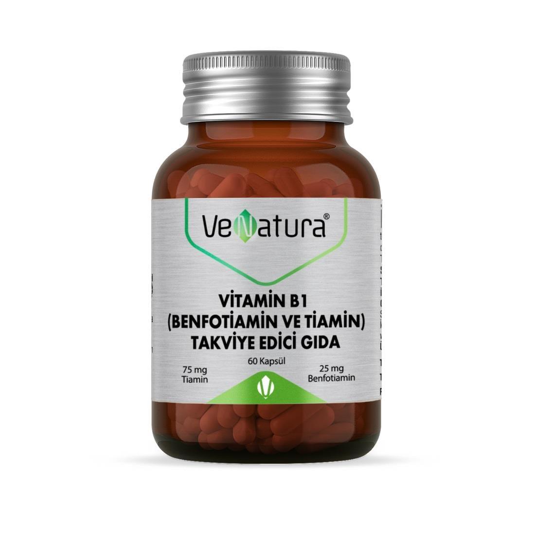 VeNatura Vitamin B1 Benfotiamine & Thiamine 60 Capsules by Beauty Care Bag