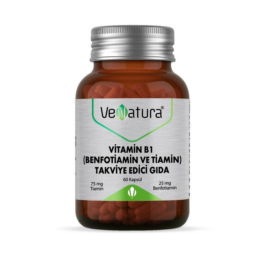 VeNatura Vitamin B1 Benfotiamine & Thiamine 60 Capsules by Beauty Care Bag