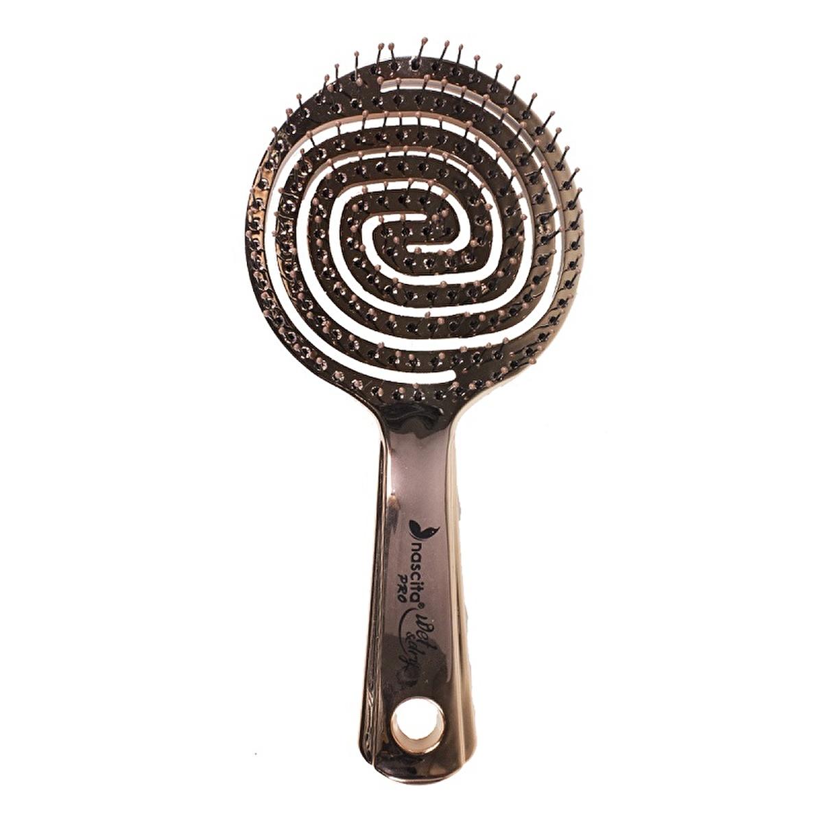 Nascita 3D Flexi Kontrol: Detangling Hair Brush for Curly Hair, Anti-Static, Flexible Bristles, & Fast Drying by Beauty Care Bag