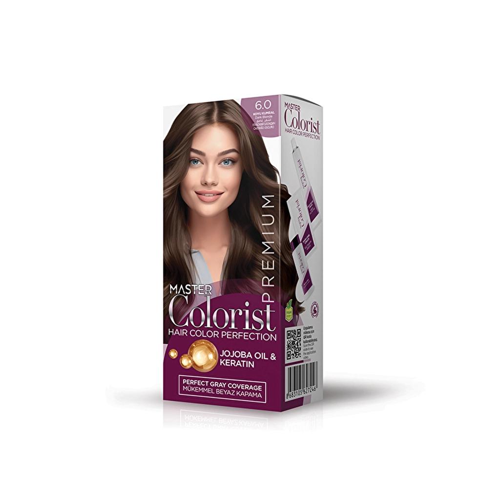 Master Colorist Premium Cream Hair Dye 6.0 Dark Blonde by Beauty Care Bag