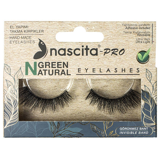 Nascita Natural Green handmade vegan 3D false eyelashes