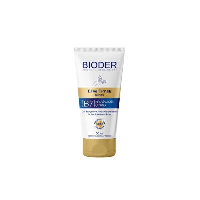 Bioder Hand and Nail Cream: Strengthens Skin Barrier, Nourishes Nails - Biotin, Niacinamide, Zinc - Dry Hands Treatment & Nail Strengthening 50ml by Beauty Care Bag
