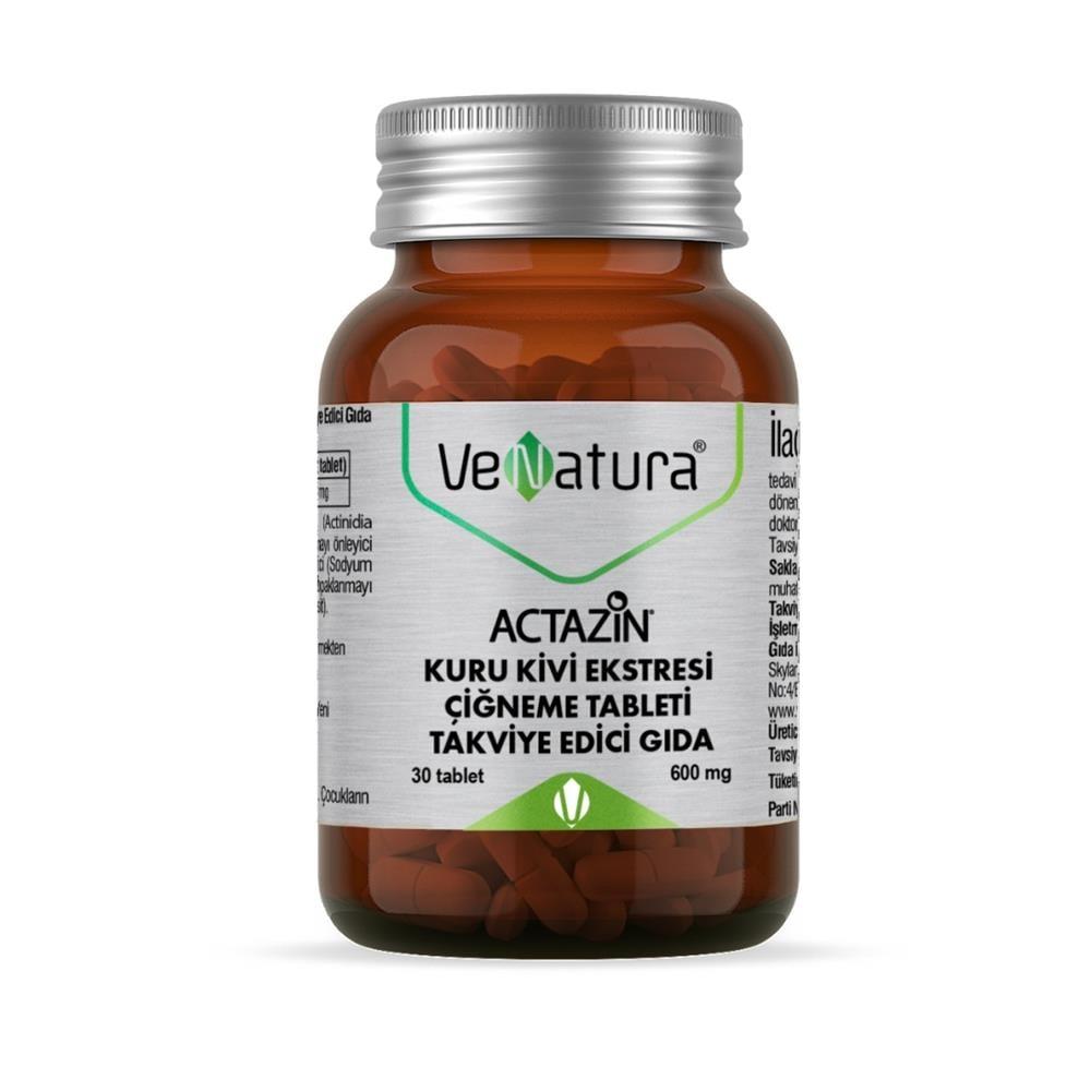 VeNatura Actazin Kiwi Extract Dietary Supplement - 30 Tablets for Digestive Health Support by Beauty Care Bag